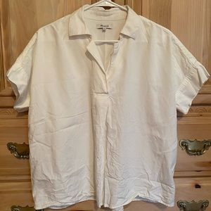 Madewell White Courier Shirt Blouse!